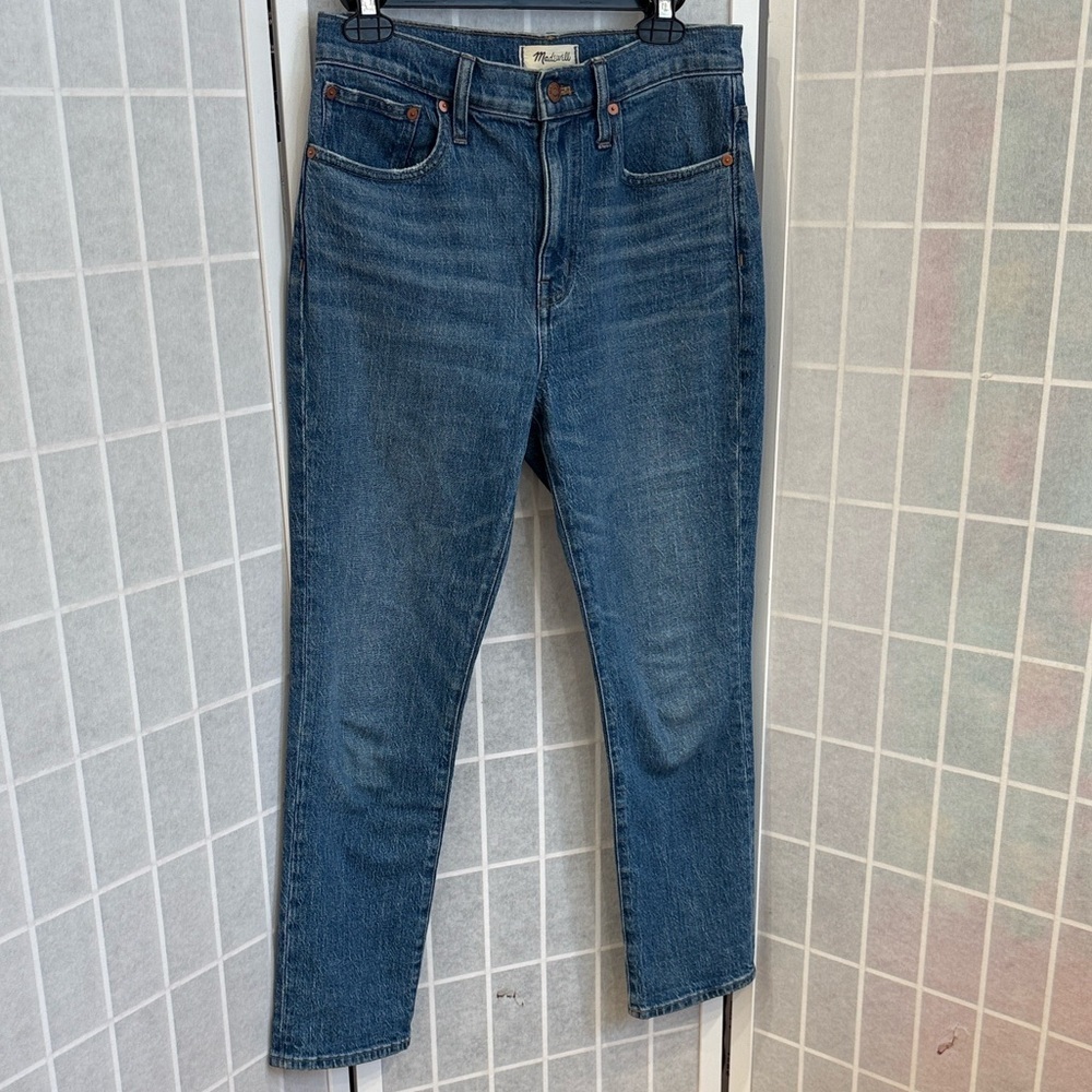 Madewell High Rise Dark Blue Jeans - Picture 3 of 11